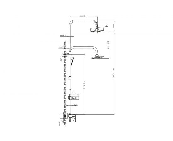Смеситель для ванны и душа Lemark Tropic LM7002BL – изображение 2