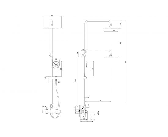 Смеситель Lemark Yeti для ванны и душа, термостатический LM7862C – изображение 2