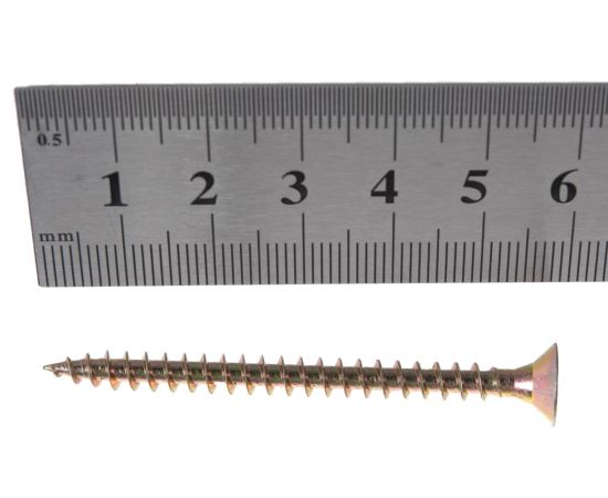 Саморез Стройметиз 5,0х60 универсальный, желтый цинк уп. 300 шт. 2140888 – изображение 2