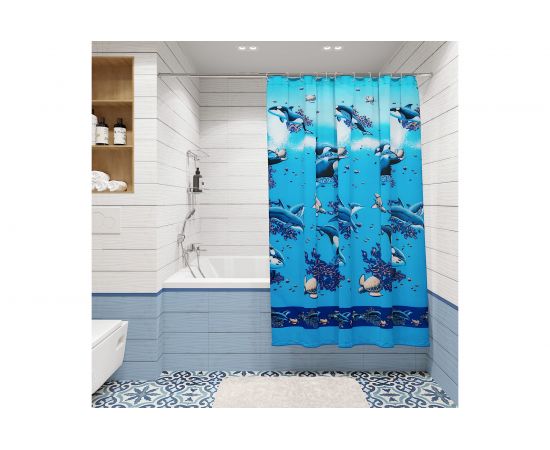 Шторка для ванной Fora Косатки PH60 – изображение 3
