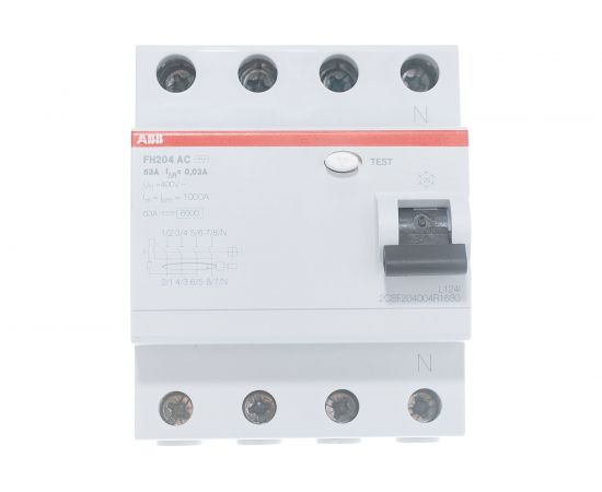 УЗО ABB FH204AC 4P 63A 30mA 2CSF204004R1630 – изображение 4