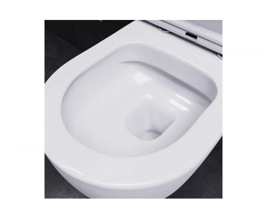 Подвесной унитаз Damixa Sirius безободковый, с сиденьем микролифт DX86C1700SC – изображение 5