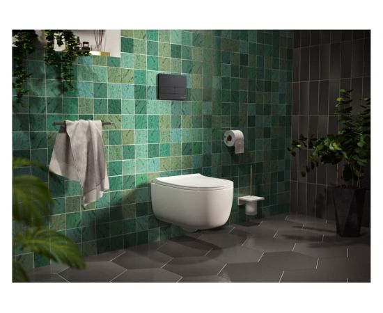 Инсталляция для скрытого монтажа унитаза BERGES NOVUM кнопка L5 Soft Touch черная 040215 – изображение 5