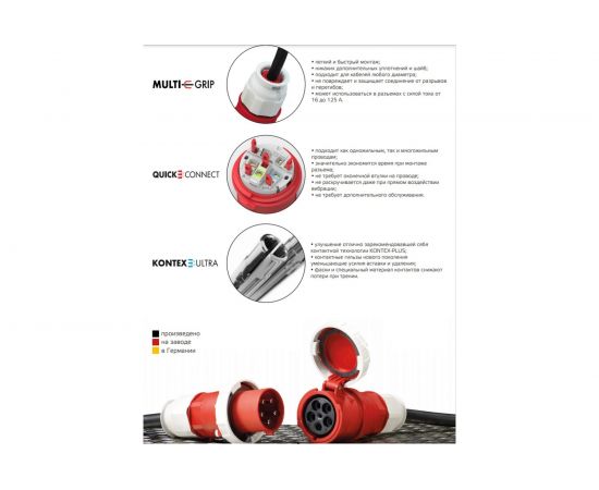 Удлинитель на катушке ЭНАРГИТ 380 Вольт МК1 кг 5*2,5 40 метров 1 розетка ip44 тип МК1-525-40К-3801-44 – изображение 5