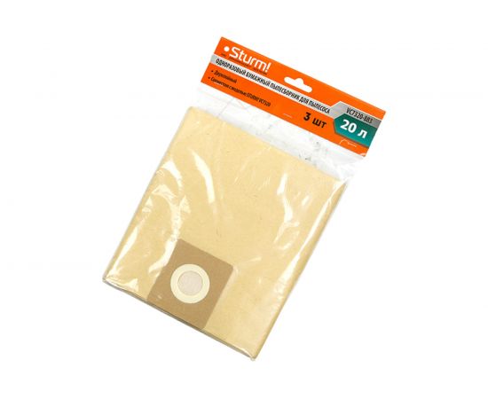 Бумажные мешки для пылесосов VC7320 (3 шт; 20 л) Sturm VC7320-883 