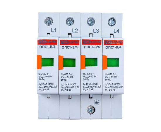 Разрядник TDM ОПС1-B 4Р 30kA 400B 60kA SQ0201-0004 