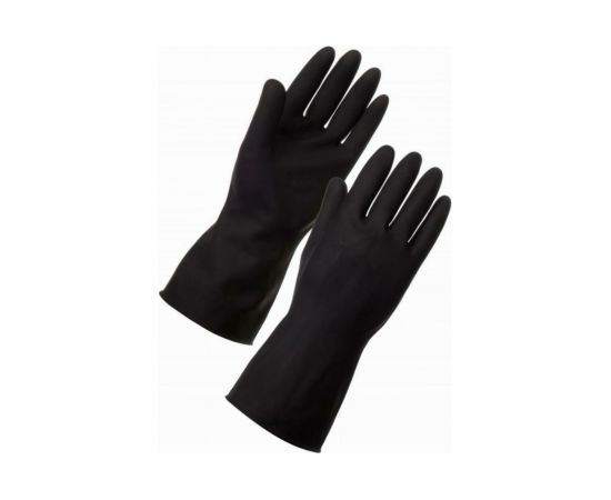 Хозяйственные латексные перчатки UNITRAUM черные, ��. S/7 UN-WJID6007 