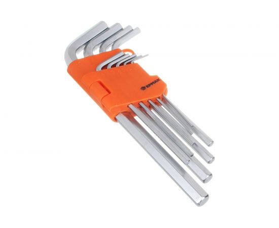 Набор ключей - шестигранников ЕРМАК 1,5-10мм, с шаром удл.,9шт. (015) 657-015 