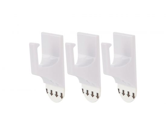 Самоклеящиеся крючки Park ABS-пластик, 2.5х4.5 см, 3 шт. 008079 