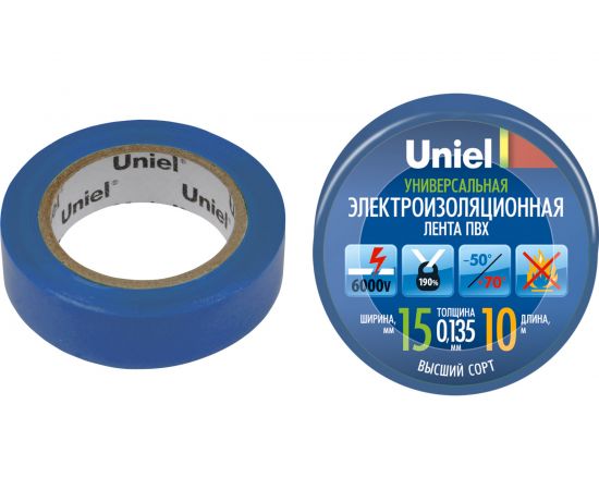 Изоляционная лента Uniel 10/15/01 BLU UIT-135P 4511 