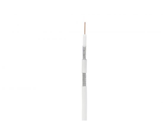 Коаксиальный кабель NETLAN RG-6, одножильный, CCS, PVC, белый, 100м EC-C2-32123A-WT-1 