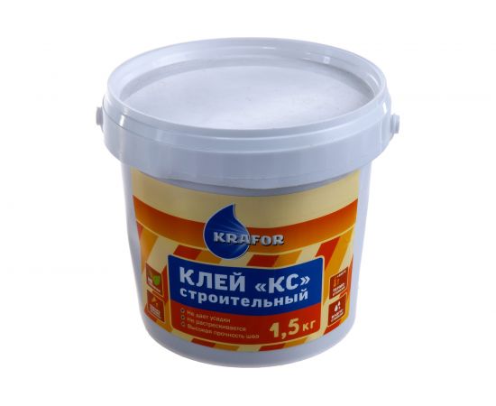 Универсальный клей Krafor КС 1.5 кг 1 44977 