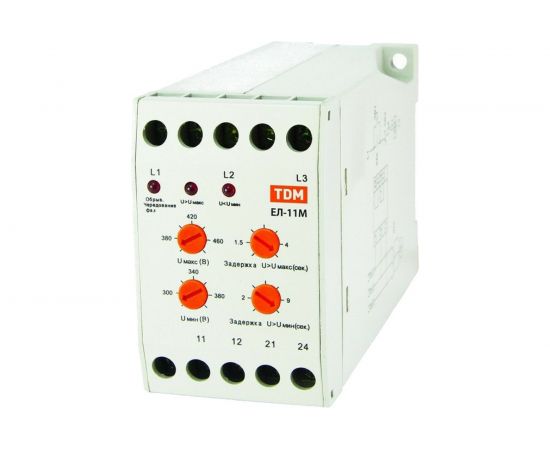 Реле контроля фаз TDM ЕЛ-11М-3х380В 1п-контакт SQ1504-0005 