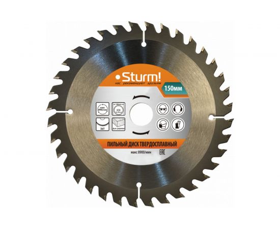 Диск пильный (150x22.2 мм; 36 зубьев; переходное кольцо 20 мм) Sturm 9020-150-22/20-36T 