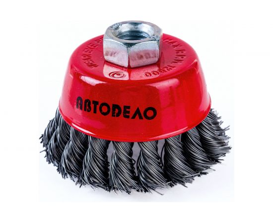 Щетка зачистная для УШМ торцевая 75 мм, М14х2, витая АвтоDело 44049 11380 