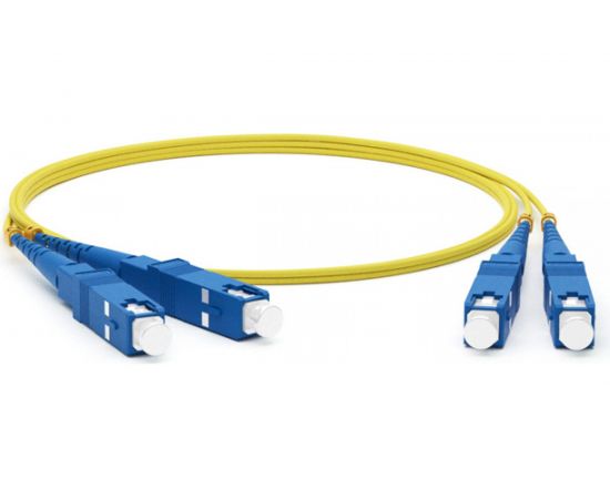 Патч-корд Hyperline FC-D2-9-SC/UR-SC/UR-H-2M-LSZH-YL волоконно-оптический (шнур) SM 9/125 (OS2), SC/UPC-SC/UPC, 2.0 мм, duplex, LSZH, 2 м 238501 