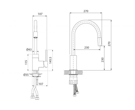 Смеситель для кухни IDDIS Kitchen 360 сатин K36BNJ0i05 – изображение 11