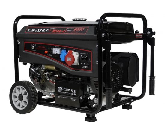 Бензиновый генератор LIFAN 7000E3 (6GF2-4) 220/380В, 6/6,5 кВт, 15 л.с. 00-00000119 – изображение 2