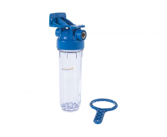 Корпус АКВА ПРО 10SL ХВС 1/2"" прозрачный, ключ и скоба FHPR12 444 – изображение 2