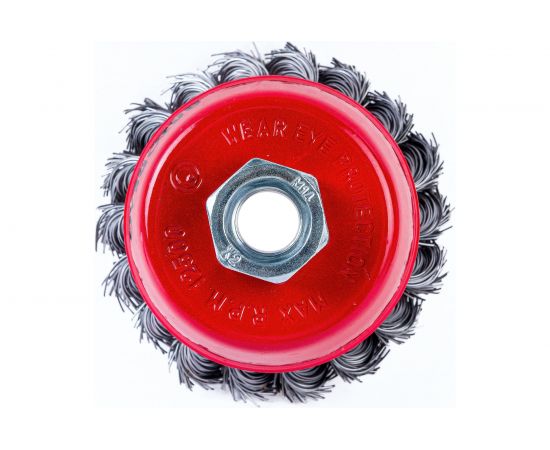 Щетка зачистная для УШМ торцевая 75 мм, М14х2, витая АвтоDело 44049 11380 – изображение 2