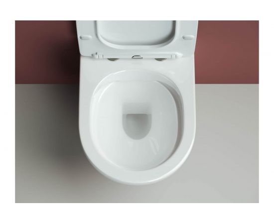 Подвесной унитаз Ceramica Nova FORMA Rimless с крепежом, с сиденьем-крышкой с микролифтом CN3009 – изображение 2