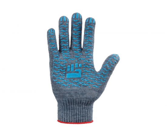 Трикотажные перчатки Фабрика перчаток, средние, с ПВХ, 10 класс, 4 нити, серые, р.М 4-10-СР-СЕР-(M) – изображение 2