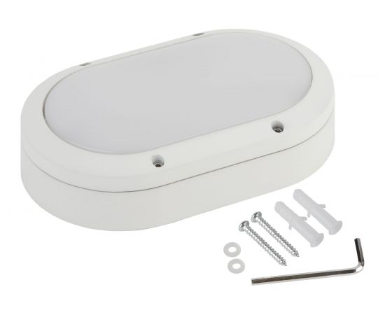 Светильник ЭРА SPB-7-12-O, Светодиодный, антивандал, IP65, 12Вт, 1140лм, 5000К, 220x135x65 мм, ОВАЛ, Б0030242 – изображение 2