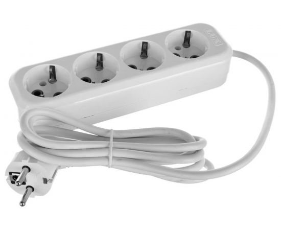 Четырехместный сетевой удлинитель с заземлением LUX У4-Е, 2м, 4606400414735 – изображение 2