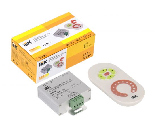 Контроллер с ПДУ IEK радио, MONO, 1 канал, 12В, 10А, 120Вт, белый LSC1-MONO-120-RF-20-12-W – изображение 3
