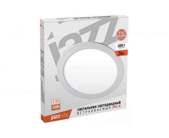 Встраиваемый светильник Jazzway PPL-R 24w 4000K IP40 WH d300мм круглый 5009769A – изображение 3
