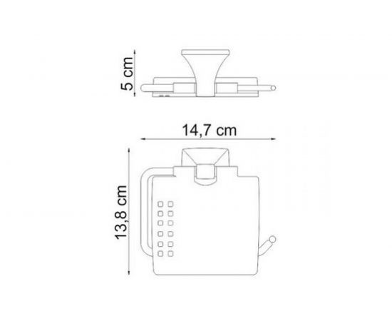 Держатель туалетной бумаги с крышкой WasserKRAFT Wern K-2525 – изображение 3