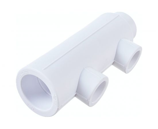 Коллектор Blue Ocean полипропилен, 2 отвода - 32х20х2 осевое - 57 мм PPRF/FCEUM-01(W)-32х20х2 – изображение 3