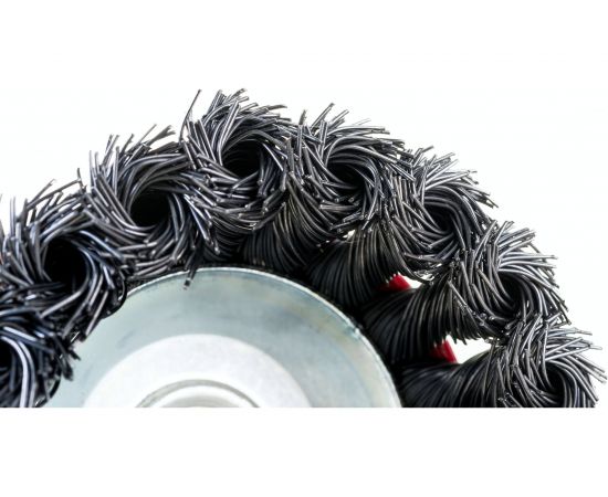 Щетка зачистная для УШМ торцевая 75 мм, М14х2, витая АвтоDело 44049 11380 – изображение 4