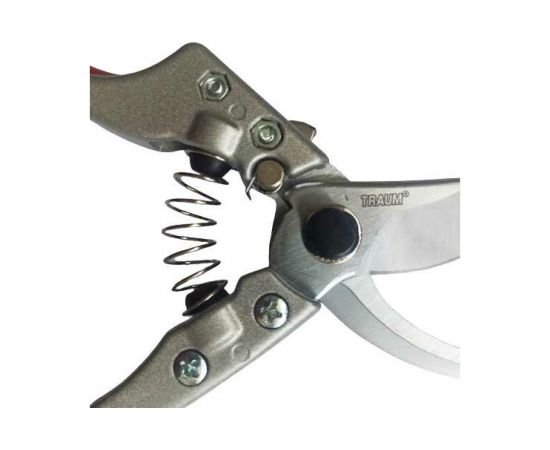 Садовый секатор с нержавеющим проходным лезвием и алюминиевым корпусом TRAUM 205 мм KC-C4258 – изображение 4