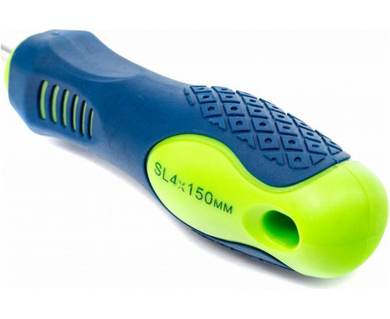 Отвертка СИБРТЕХ SL4.0x150 мм, CrV, 2-х компонентная рукоятка 11863 – изображение 6