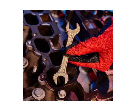 Гаечный рожковый ключ желтый цинк REXANT 14х15 мм 12-5825-2 – изображение 7