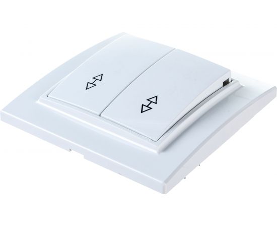 2-клавишный выключатель EKF, СП проходной 10А белый Минск Basic ERV10-027-10 