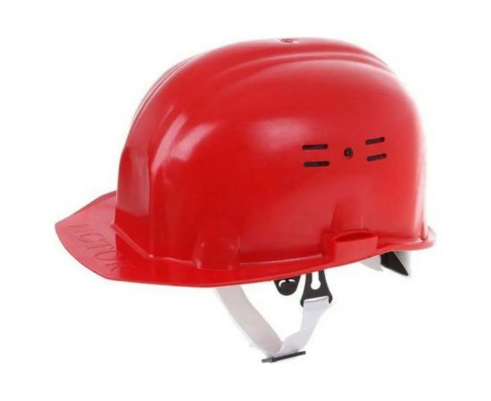Защитная каска с храповым механизмом ИСТОК красная 20009 