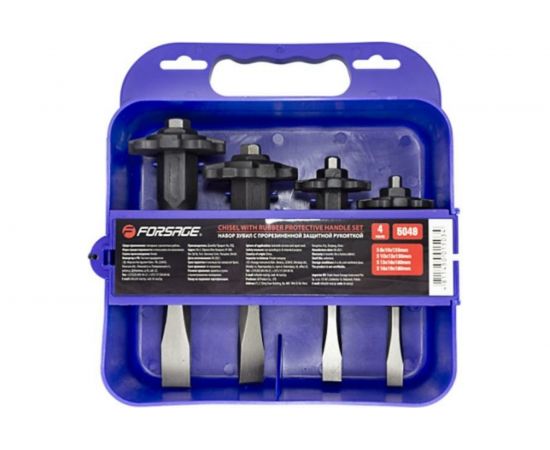 Набор зубил Forsage с рукояткой, 4 предмета F-5049 50822 