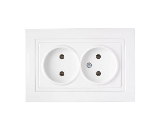 Розетка BYLECTRICA 2-местная СУ, серия УЮТ, белый РС16-343 