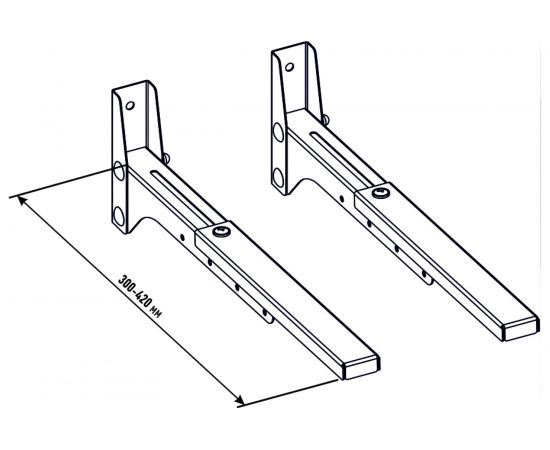 Черный кронштейн для СВЧ печи EMBODIMENT толщина 1.2 мм EMB-MW-S-B – изображение 13