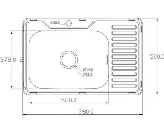 Врезная мойка MATTEO ADRIATICO нержавеющая сталь 7850 – изображение 2