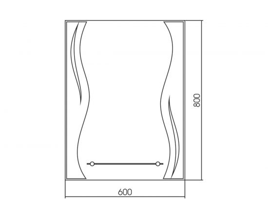 Зеркало MIXLINE "Муссон" 600х800 с полкой 548532 – изображение 2