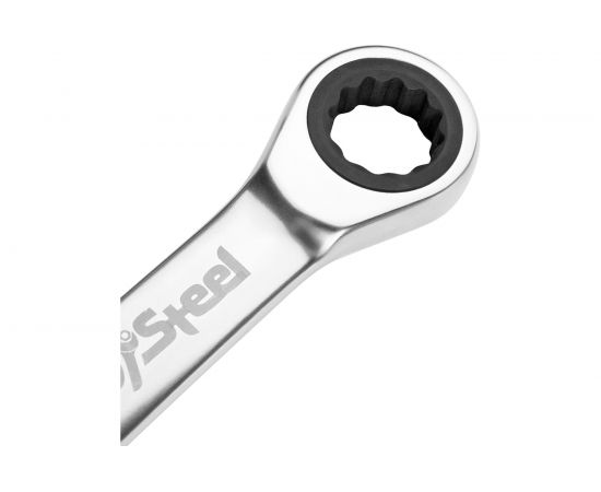 Комбинированный трещоточный укороченный ключ AV Steel 17мм шт AV-315317 – изображение 2