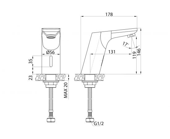 Смеситель для умывальника IDDIS Pulse сенсорный PULSBS0i86 – изображение 3