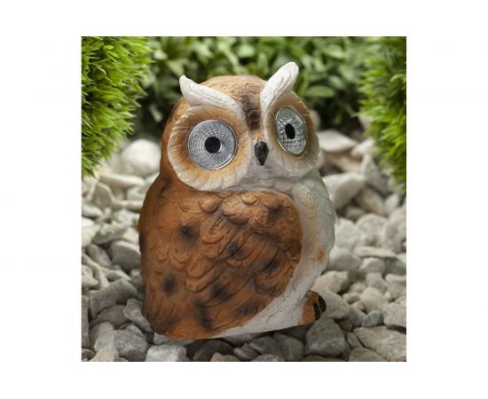 Садовый светильник ЭРА ERAFYS0111 Филин, рыжий, на солнечной батарее Б0044843 – изображение 3