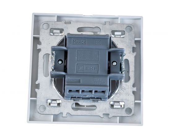 2-клавишный выключатель EKF, СП проходной 10А белый Минск Basic ERV10-027-10 – изображение 3