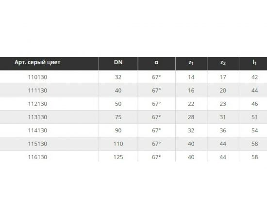 Канализационный отвод Ostendorf 90 мм, 67 градусов 114130 – изображение 3