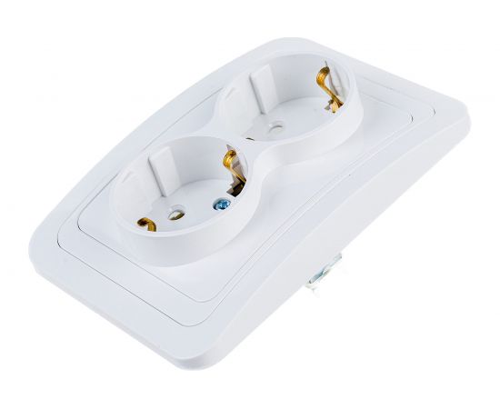 Двойная розетка, белая 2П+З 16А TDM Валдай SQ1804-0010 – изображение 4