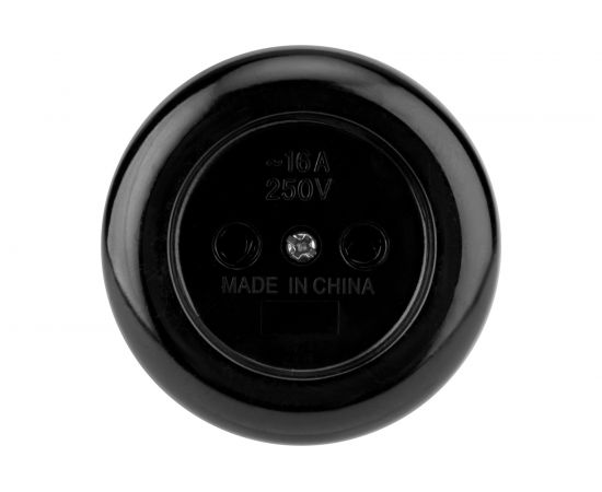 Штепсельная карболитовая розетка REXANT открытой установки без заземления 16 А черная 11-8980 – изображение 4